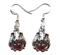 Royal Swan Guinea Pig Skinny Pigs Cavy Earrings on Sterling Silver Hallmarked Hooks in a Velvet Gift Bag. Animals, Hog Earrings.