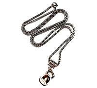 Royal Swan Stainless Steel Kettlebell Pendant Neckless on a 60cm Stainless Steel Chain in a Velvet Gift Bag. Fitness, Bodybuilder, Weightlifter Jewelry.
