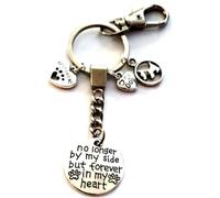 Royal Swan Westie, West Highland Terrier Pet Memorial Keychain, Silver Dog Loss Bereavement Keyring with 'No Longer By My Side' Message, Best Friend Charm in a Velvet Gift Bag.