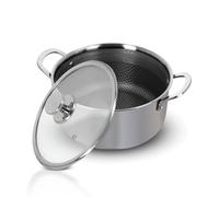 Royal Swiss® 12 Piece Stainless Steel Cookware Set - Honeycomb Non-Stick Coating - PFAS Free - Suitable for Induction & All Hobs (2, 24cm)