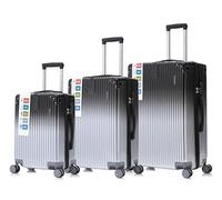 Royal Swiss 3 Deluxe Suitcases, 4 Wheels, TSA Lock, Adjustable Telescopic Handle · 360° Wheeled Suitcases, Suitcase Sets Black&Grey