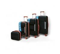 Royal swiss 4 Large Suitcase, Luggage Suitcase, 4 Wheels, TSA Lock · Adjustable Telescopic Handle, Black, Hard Shell Trolley, 360° Wheeled Suitcases, Black, XL, Modern