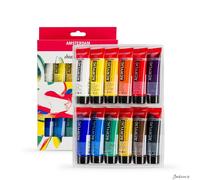 Amsterdam Standard Series Acrylic Paint Set for Beginners | Color Mixing Set (12 x 20 ml Tubes) | Basic Color Selection