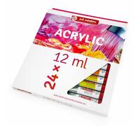 Talens Art Creation Acrylic Paint Starter Set, 24 Colors (12 ml tubes) | Painting for Adults