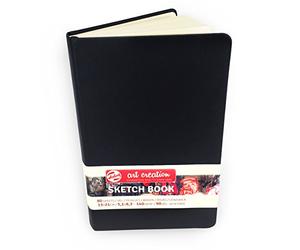 Royal Talens - Art Creation Hardback Sketchbook - 80 Sheets - 140gsm - 13 x 21cm - Black Cover