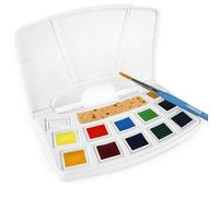 Royal Talens Art Creation Watercolour Pocket Box - Includes 12 Pans/Brush/Sponge