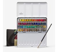 Talens : Rembrandt Watercolour : Set : 48 Half Pan Plus brush in Metal box