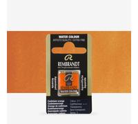 Royal Talens : Rembrandt Watercolour Paint : Half Pan : Cadmium Orange