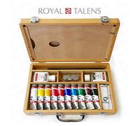 Royal Talens - Van Gogh Acrylic Art Set in Premium Wooden Case - with Paints, Palette, and Brushes