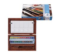 Royal Talens - Van Gogh Water Colour - Wooden Box of 24 Paints with Brush