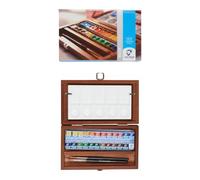 Royal Talens - Van Gogh Water Colour - Wooden Box of 24 Paints with Brush