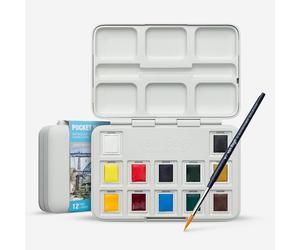 Royal Talens : Van Gogh : Watercolour Paint : Half Pan : Pocket Box Set of 12