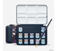 Royal Talens Van Gogh Watercolour Paint Half Pans 12 Set Pocket Box En Plein Air