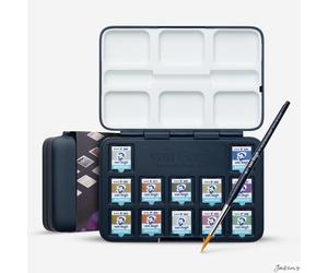 Royal Talens Van Gogh Watercolour Paint Half Pans 12 Set Pocket Box En Plein Air
