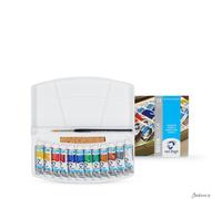 Royal Talens Van Gogh Watercolour Paint Set 12x10ml Tubes With Brush Sponge