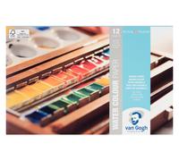 Van Gogh Watercolour Paper Block, 140lb., White Paper, 12 Sheets, 5.3" x 8.3"