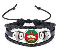 Royal Tank Regiment Military Black Leather Bracelet And Velvet Gift Bag