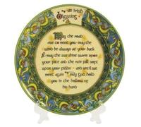Royal Tara Bone China Blessing Plate Old Irish Celtic Manuscripts Ceramic Kitchenware Souvenir Housewarming Gift Diameter 4"", Green