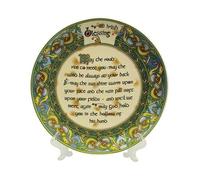 Royal Tara Bone China Blessing Plate Old Irish Celtic Manuscripts Ceramic Kitchenware Souvenir Housewarming Gift Diameter 8"", Green