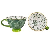 Royal Tara Bone China Shamrock Mug Latte Cup Green Celtic Knots Ceramic Irish Symbol Kitchenware for Hot or Cold Drinks 15.2 Oz