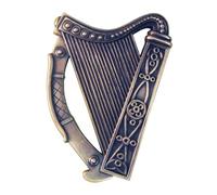 Royal Tara Bronze Plated Wall Plaque With Irish Harp Design 16cm X 13cm