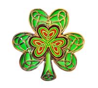 Royal Tara Celtic Threads Hand Painted Wall Plaque Shamrock