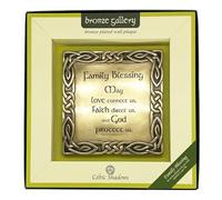 Royal Tara Family Blessing Bronze Plaque Wall Hanging Housewarming Handcrafted Decor 5.9" square