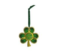 Royal Tara Hanging Ornament 100% Reisin Handcrafted Celtic Home Decor 3.93" x 3.34" (Shamrock)