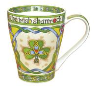 Royal Tara Irish Weave Bone China Mug Collection with Shamrock Ring Print