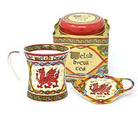 Royal Tara Scottish Welsh Dragon Tea Set - Dragon Mug & Teabag Holder