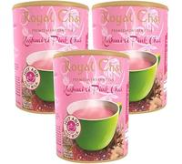 Royal Tea (Chai) in Various Flavours - Instant Premix - Made with Natural Tea Extract & Mixture Of Aromatic Indian Spices - Kashmiri Pink Unsweetened Tub 400g - P3