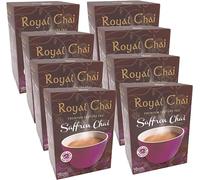 Royal Tea (Chai) in Various Flavours - Instant Premix - Made with Natural Tea Extract & Mixture Of Aromatic Indian Spices - Saffron Unsweetened 180g - P8