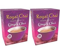 Royal Tea (Chai) in Various Flavours - Instant Premix - Made with Natural Tea Extract & Mixture Of Aromatic Indian Spices - Ginger Unsweetened 180g - P2