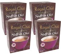 Royal Tea (Chai) in Various Flavours - Instant Premix - Made with Natural Tea Extract & Mixture Of Aromatic Indian Spices - Saffron Sweetened 220g - P4