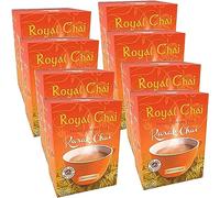 Royal Tea (Chai) in Various Flavours - Instant Premix - Made with Natural Tea Extract & Mixture Of Aromatic Indian Spices - Karak Chai Sweetened 200g - P8