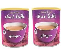Royal Tea (Chai) in Various Flavours - Instant Premix - Made with Natural Tea Extract & Mixture Of Aromatic Indian Spices - Ginger Unsweetened Tub 400g - P2