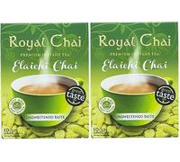 Royal Tea (Chai) in Various Flavours - Instant Premix - Made with Natural Tea Extract & Mixture Of Aromatic Indian Spices - Elaichi Unsweetened 180g - P2