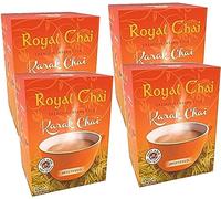 Royal Tea (Chai) in Various Flavours - Instant Premix - Made with Natural Tea Extract & Mixture Of Aromatic Indian Spices - Karak Chai Sweetened 200g - P4