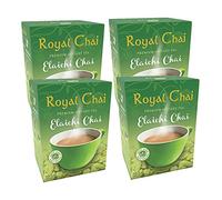 Royal Tea Elaichi Chai Unsweetened 180g (Pack of 4) - Premium Instant Cardamom Indian Tea