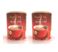 Royal Tea Masala Chai Sweetened Tub 400g (Pack of 2) ? Premium Instant Masala Indian Tea