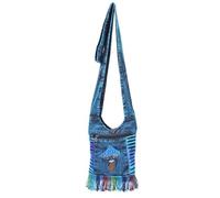 ROYAL The Collection Small Hippie Phone Purse Crossbody, Boho Travel Bag, Blue Mushroom