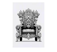 'Royal Throne' Temporary Tattoo - Water Resistant, Skin-Safe, Non-Toxic Transfer (TO00073227)