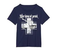 Royal Tiger Tank 2 WK Soldiers Tiger Tank T-Shirt, Women's Plus, Navy Blue, 3X