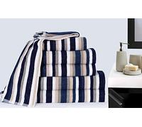Royal Victorian Pure100% Cotton Stripe Quality 550 GSM Bath Towel, Bath Sheet and Bale Sets (Blue, Bale Set of 4)