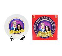 Royal Wedding Commemorative 8” Collectible Ceramic Plate with Stand & Printed Box - Prince Harry & Meghan