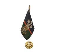 Royal Welsh Regiment Military 6" x 4" Flag With Gold Base