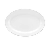 Serendipity Platinum Oval Platter White