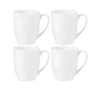 Royal Worcester x Serendipity Set of 4 Coffee Mugs - Bone China Whiet Mugs with Handle, White Cups for Hot Drinks, Practical and Stylish Addition to any Kitchen, 350ml