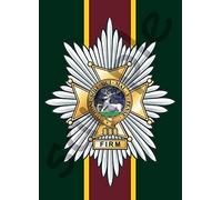 Royal Worcester & Sherwood Foresters infantry regiment Flag Decal Sticker Car, Van, Laptop, Doors or Walls ideal for Camper Vans, Caravans Cars and Vans National Pride (300mm x 215mm)