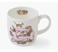 Royal Worcester Wrendale Deigns Cattitude 0.3 Litre Ceramic Mug with Cat Motifs